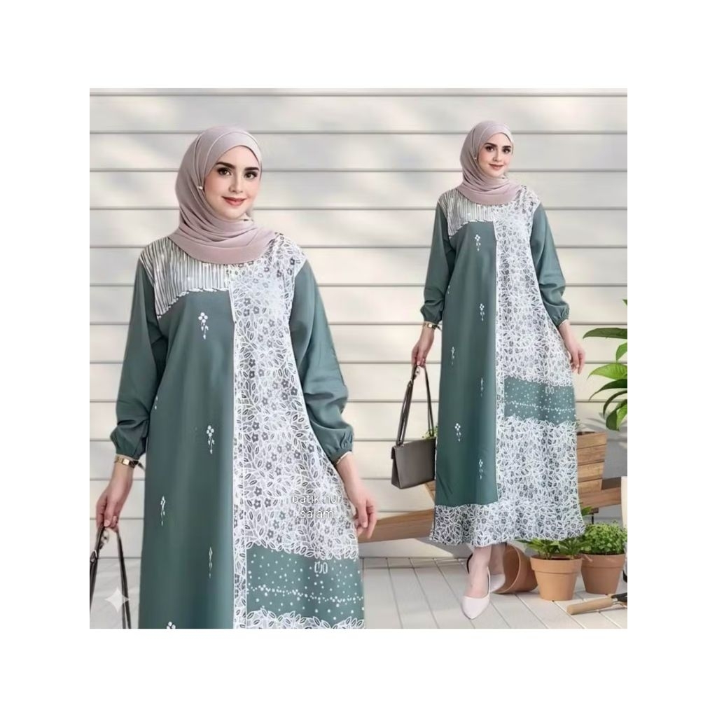 Daster Kekinian Terbaru Bawah Rempel Lengan 3/4