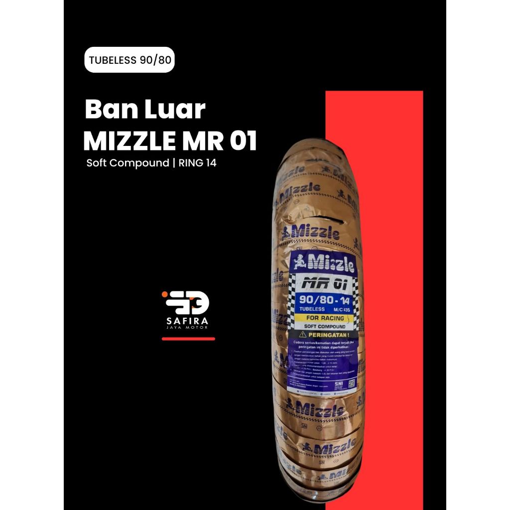 Ban Luar MIZZLE MR01 | MR 01 90/80 Ring 14 & Ring 17 TUBELESS