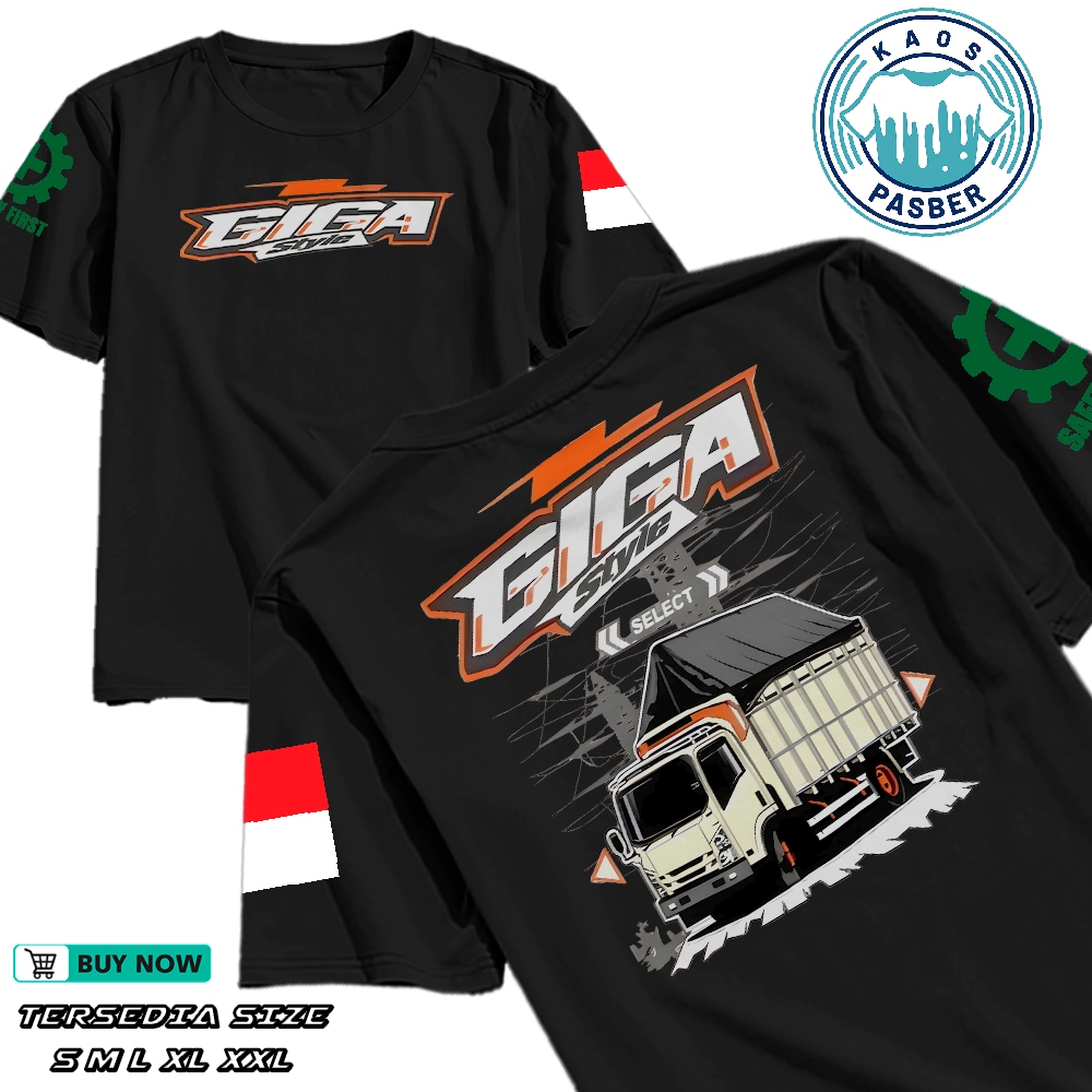 KAOS TRUK GIGA STYLE | KAOS TRUK ISUZU GIGA, BAHAN KATUN NYAMAN DIPAKAI