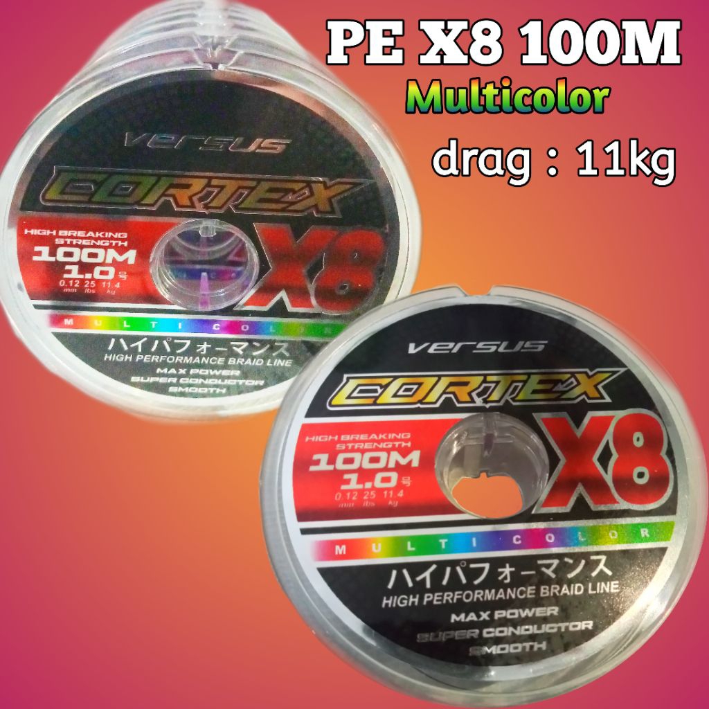 SENAR PE 0.8 - PE 1.0 VERSUS CORTEX 100M - SENAR PE MURAH