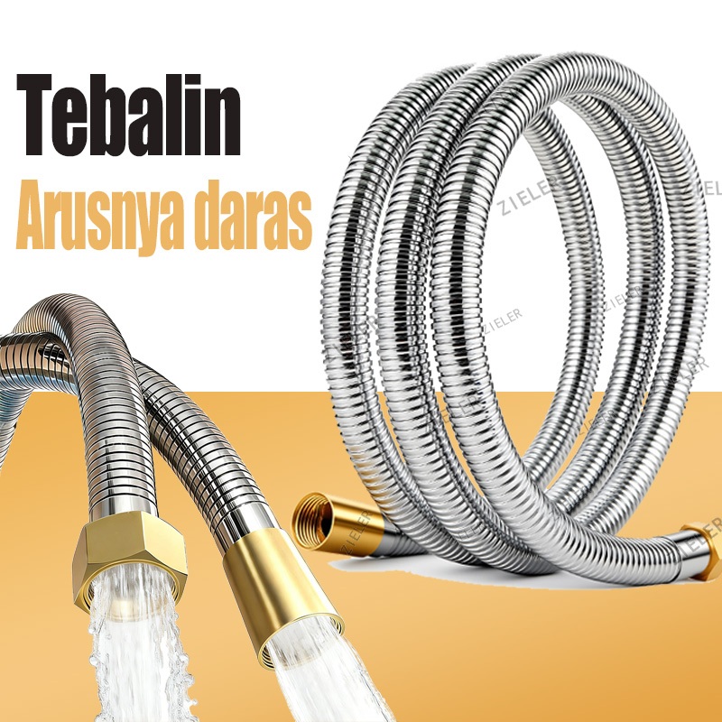 Selang pancuran besar, selang shower, selang shower universal untuk pemanas air, selang stainless st