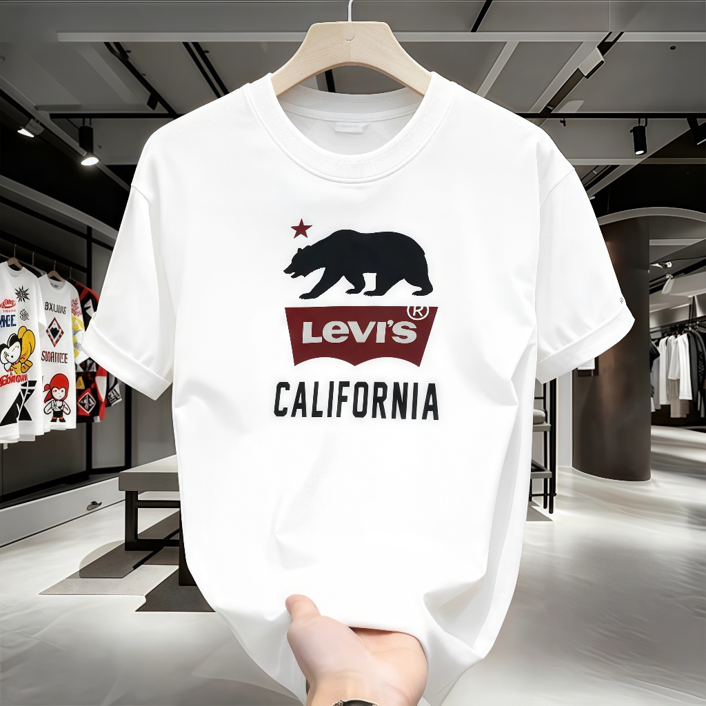 COD  Kaos Oblong 100% Katun Murni 100% Original LEVIS - Unisex Pria Wanita, Katun Premium Lembut & S