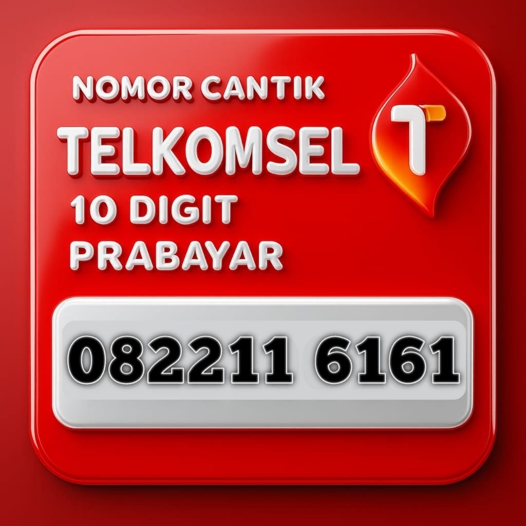 Nomor Cantik Telkomsel Prabayar Simpati 10 Digit Super 6161 Rapi O82211 6161 GIGI 9191