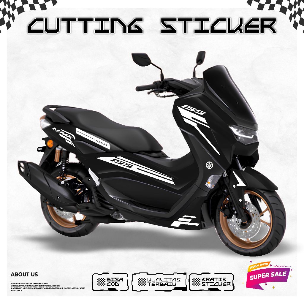 CUTTING STIKER NMAX NEW 155 CUTTING STICKER LIS BODY MOTIF SIMPLE KEREN