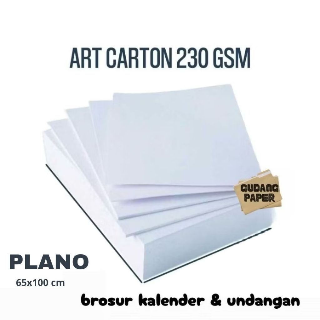Art Carton 230 gsm 1 plano / Kertas Art Carton 230 Gsm 65x100