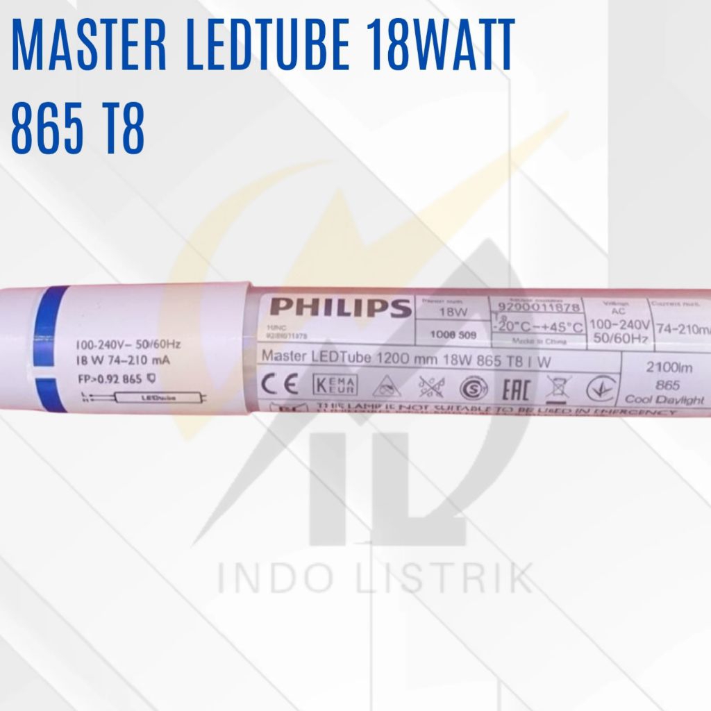 Lampu Philips Master Led Tube 18w 865 T8 Putih TL Led 18w 6500K