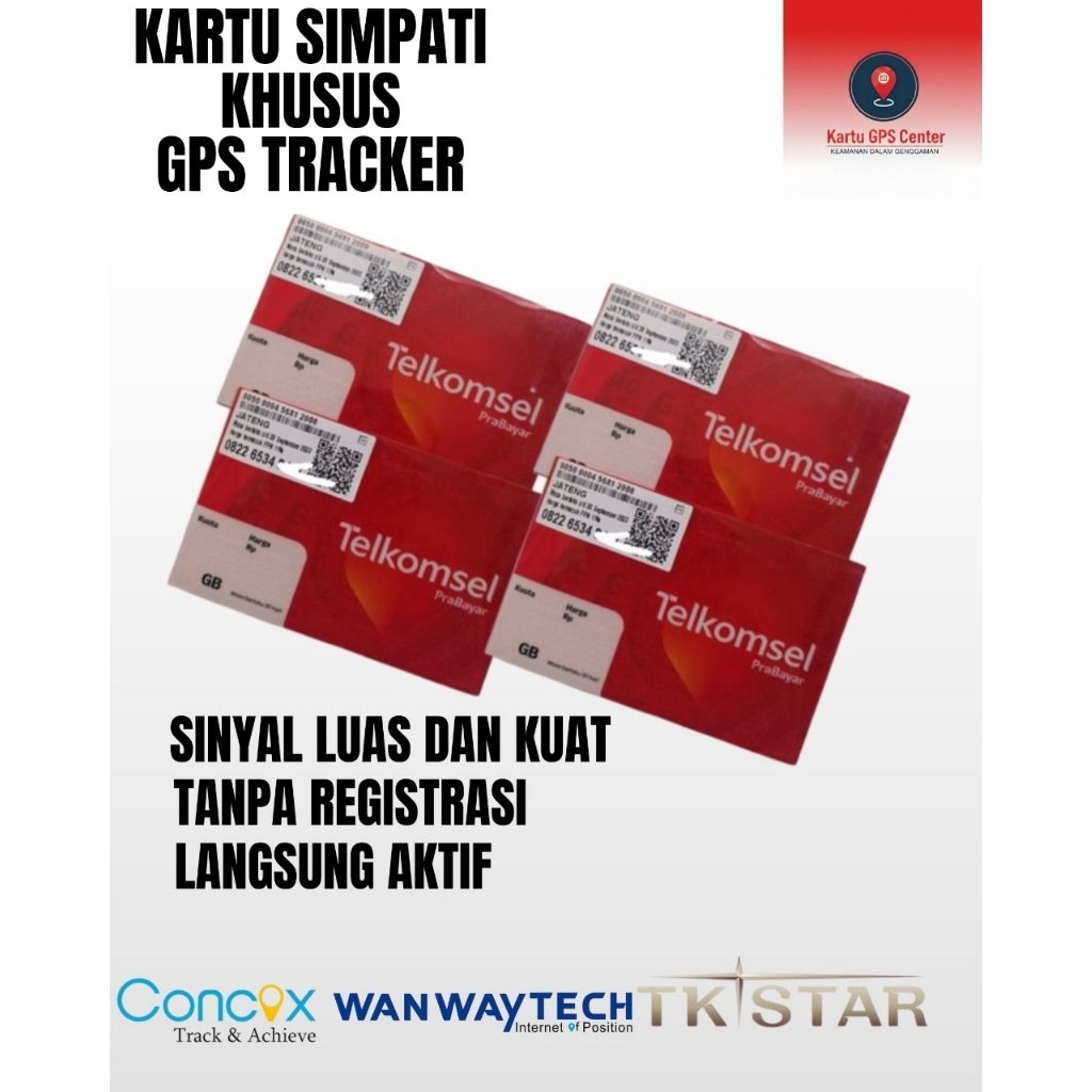 Kartu GPS Tracker Simpati Prepaid Paket 6 Bulan
