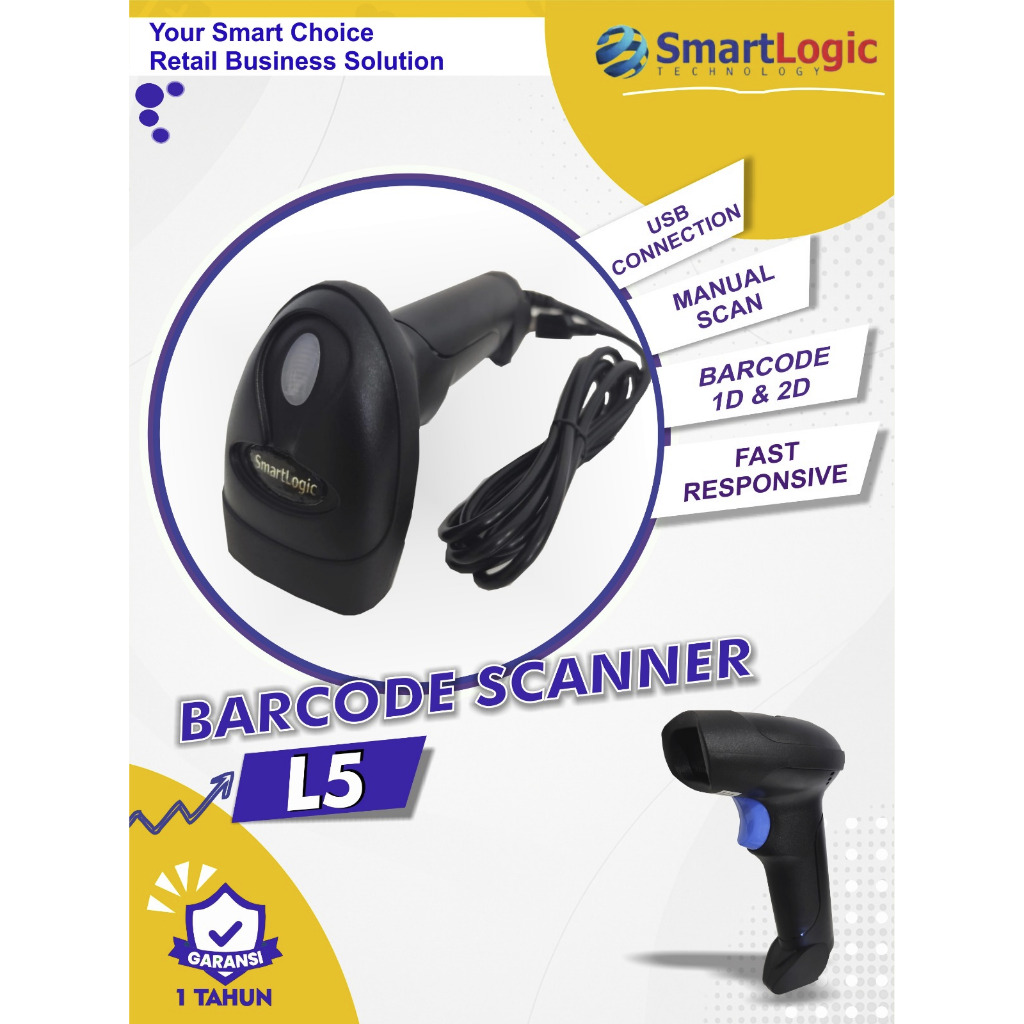 Scanner Barcode 2D Smartlogic L5 (NO STAND)