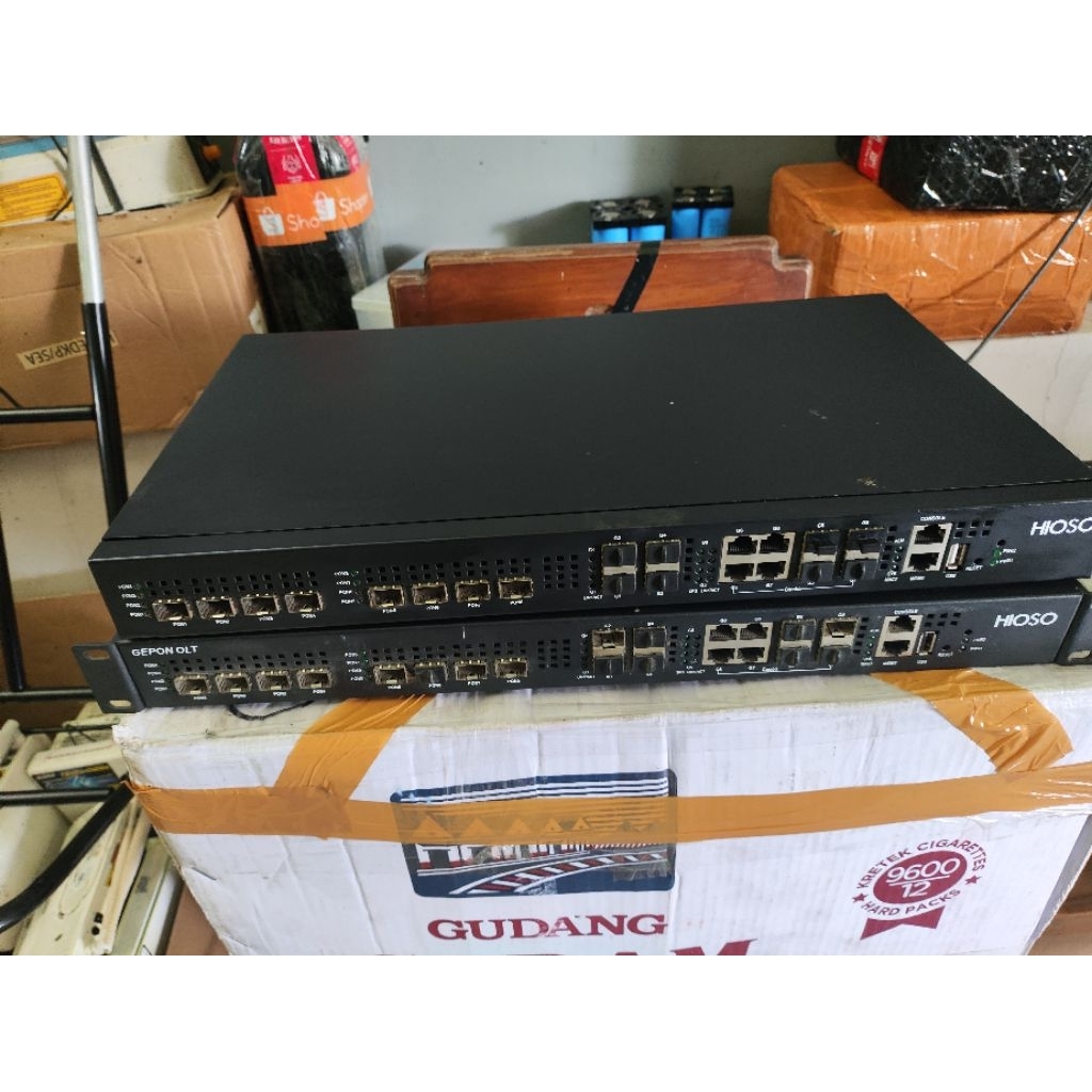 OLT Epon Hioso 8 Pon Port HA7308C Second korban Upgrade