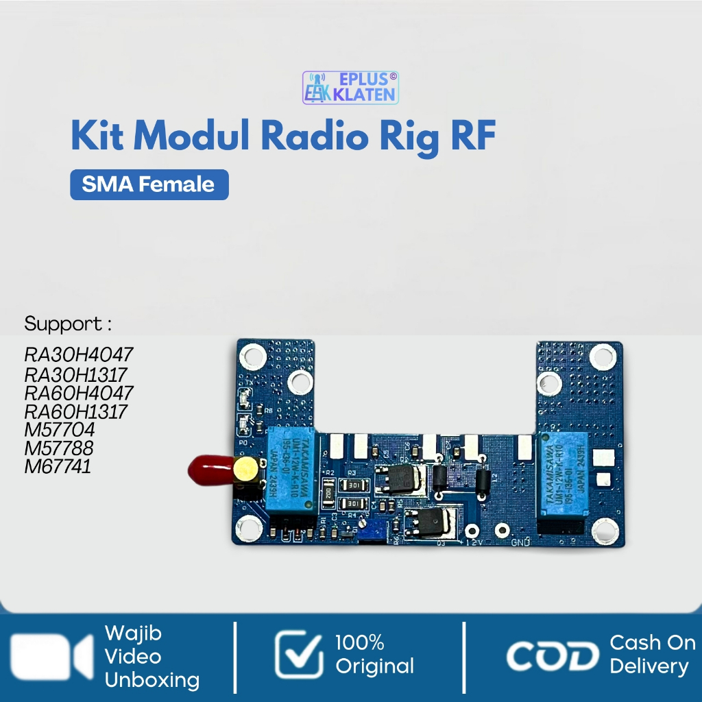 Kit Modul Boster Radio HT RF Amplifier Circuit PCB Walkie Talkie DIY SMA Female