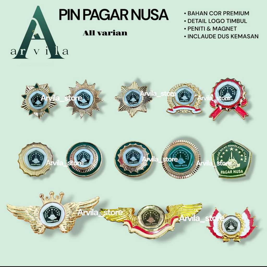 Pin Pagar Nusa / pin organisasi NU / aksesoris Pagar Nusa all varian