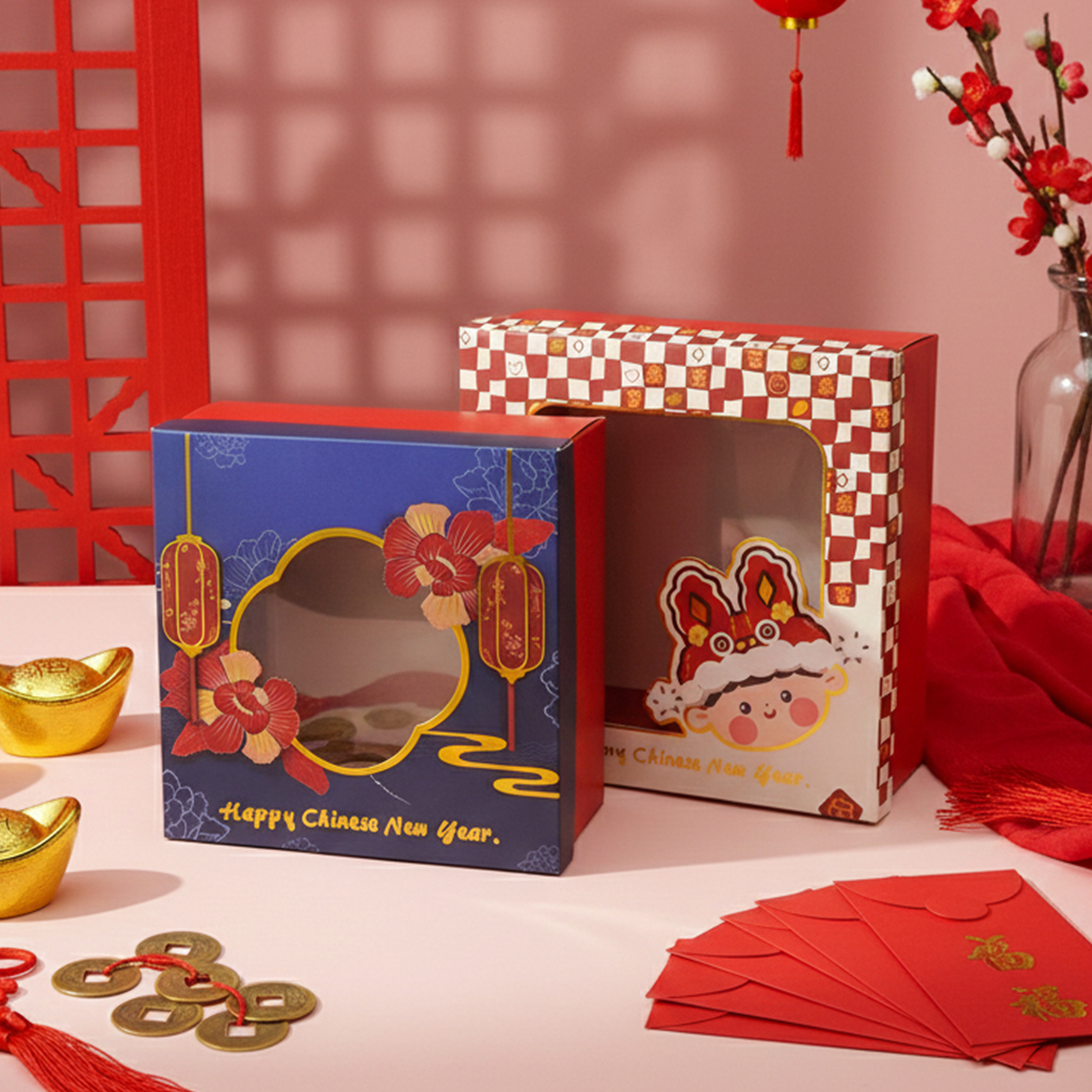 Box Hampers Imlek / Box Imlek / Hampers Imlek / Kotak Hampers Imlek / Box Kue CNY Imlek / SID15-18