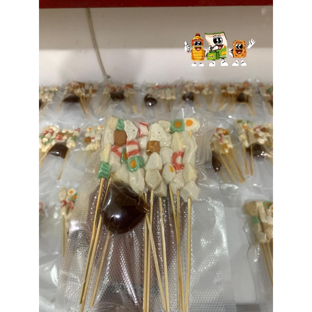 SATE SEAFOOD BUMBU BBQ ISI 10 TUSUK