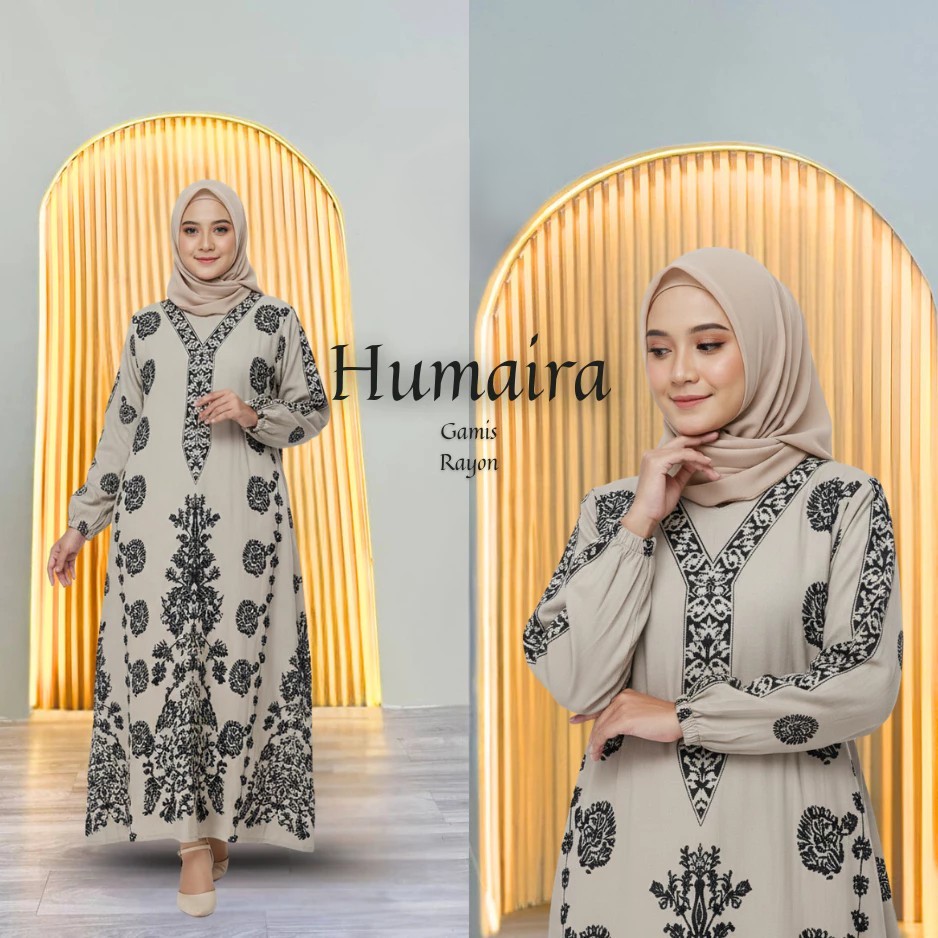 Gamis Kaftan Humaira Premium Quality | Gamis Humaira Premium | Gamis Wanita | Gamis Jumbo | Busui Fr