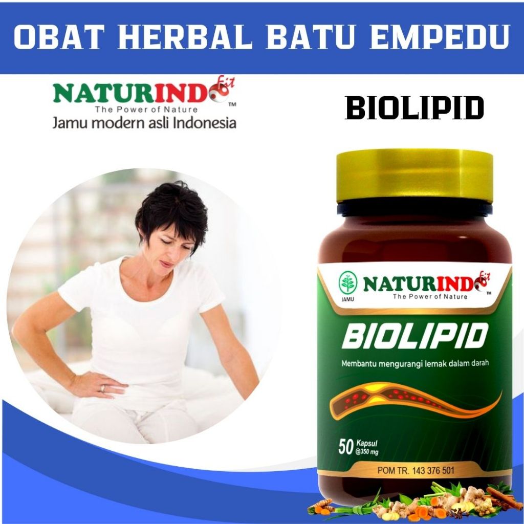 Naturindo Biolipid Obat Herbal Batu Empedu Biolipid Bantu Meluruhkan Batu Empedu & Meredakan Nyeri