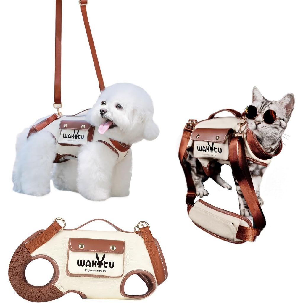 Wakytu Tas Punggung untuk Anjing Tali Penuntun untuk Anjing Ukuran Kecil hingga Sedang Tas Anjing Ke