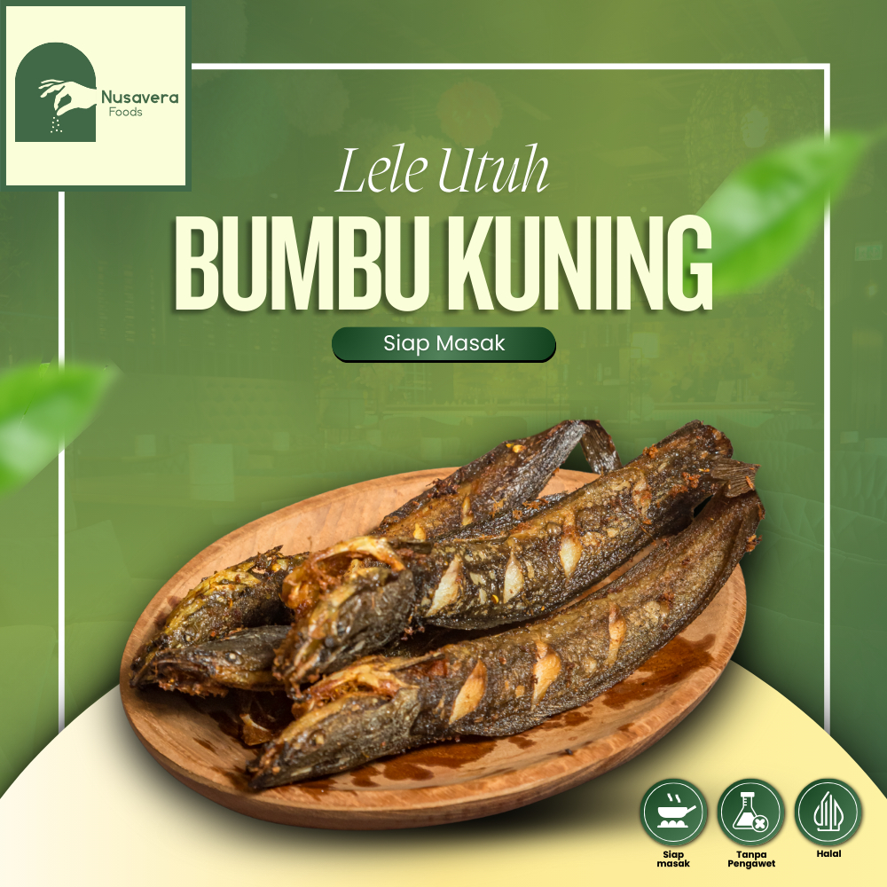 Ikan Lele Utuh Bumbu Kuning 500 gram | Siap Goreng Gurih Lauk Makan | Vakum Frozen
