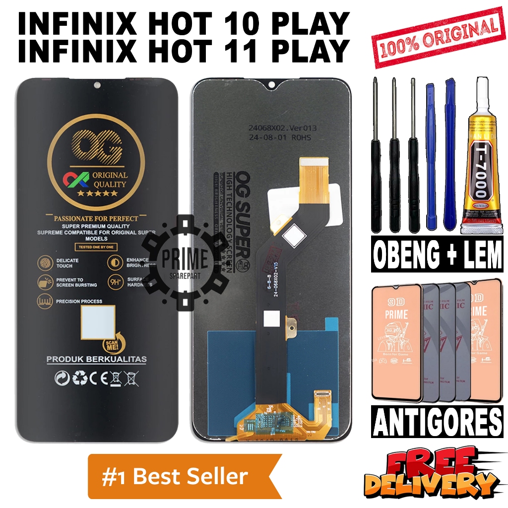 LCD TOUCHSCREEN INFINIX HOT 10 PLAY / INFINIX HOT 11 PLAY ORIGINAL OEM LCD FULLSET