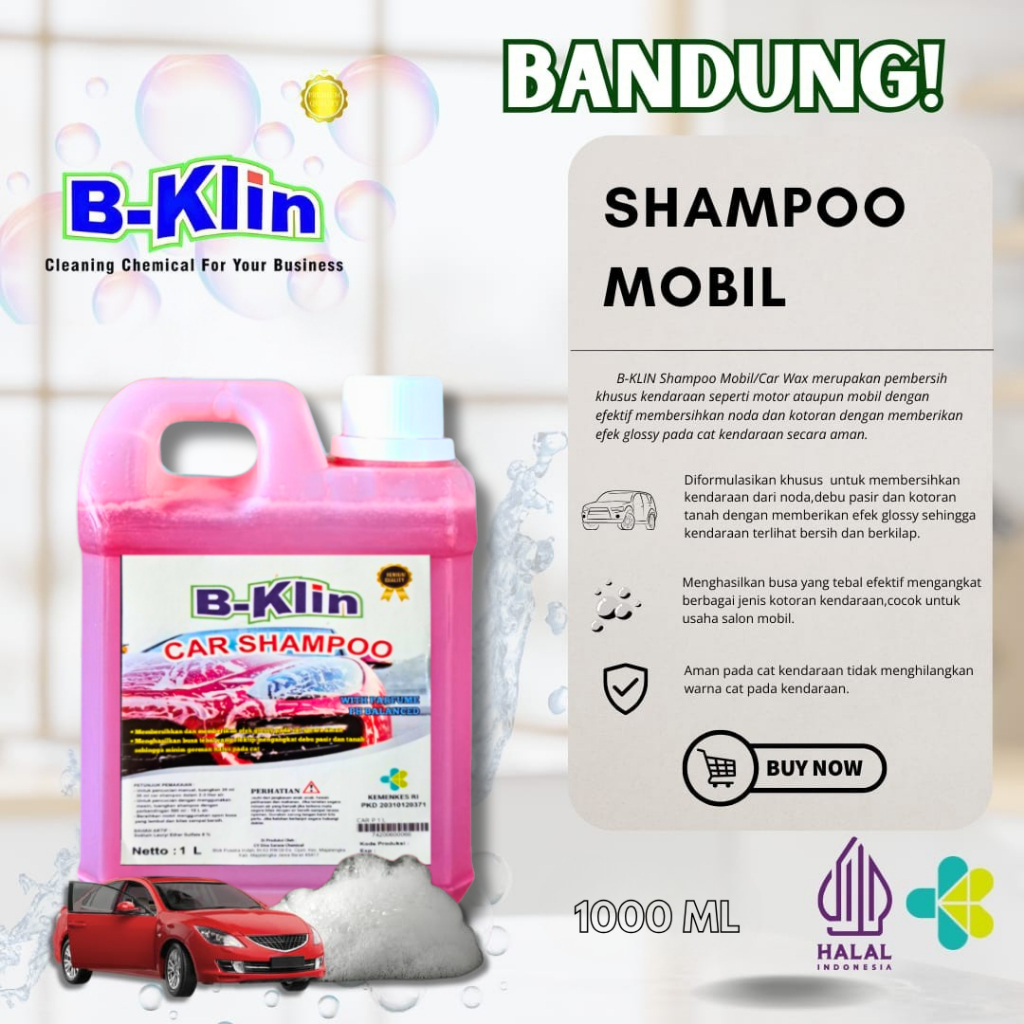 B-KLIN SHAMPOO MOBIL 1000 ML (INSTAN/SAMEDAY)