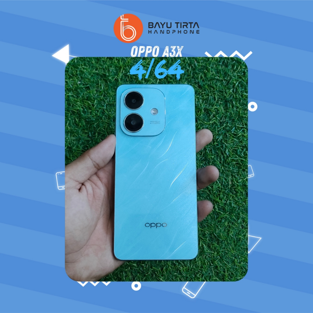 OPPO A3X (4/64GB) | Ocean Blue | Second / Bekas | A+2