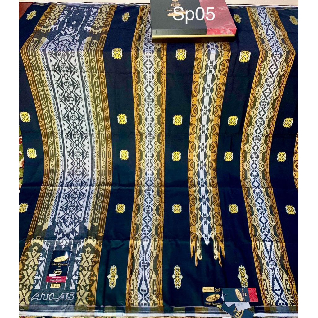 SARUNG ATLAS SUPER PREMIUM KODE 970 GRADE GOLD SONGKET