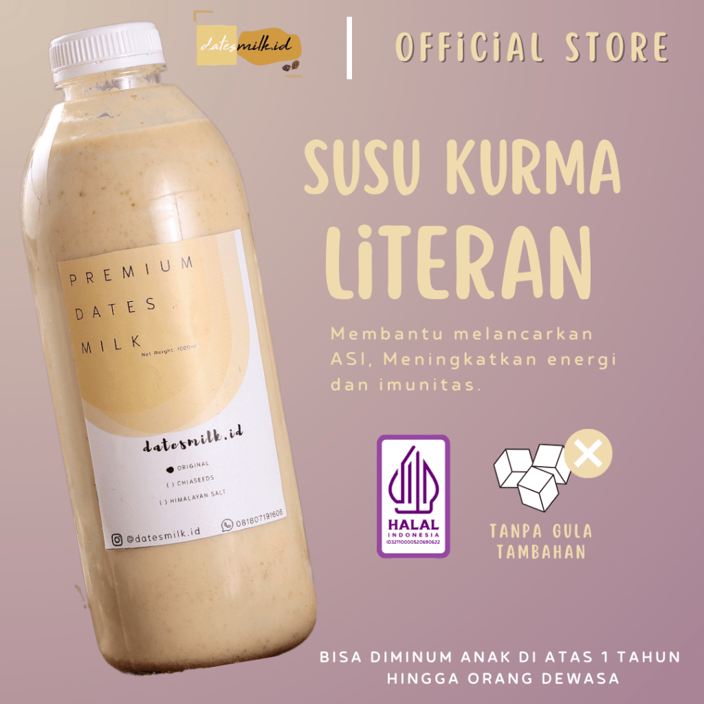 [khusus Nextday] Datesmilk.id Susu Kurma 1 Liter Fresh Sehat Tanpa Gula Tambahan