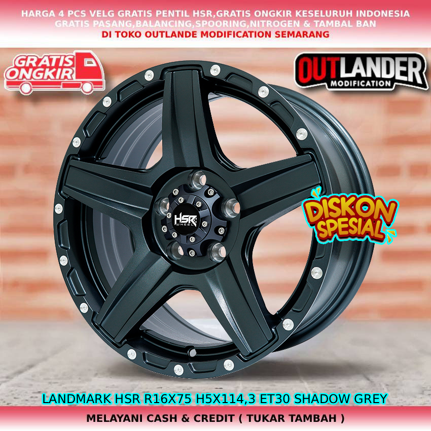 Velg ring16 velg mobil Blazer| Terrano| Strada| Triton| Pajero| L200| dll velg hsr landmark R16