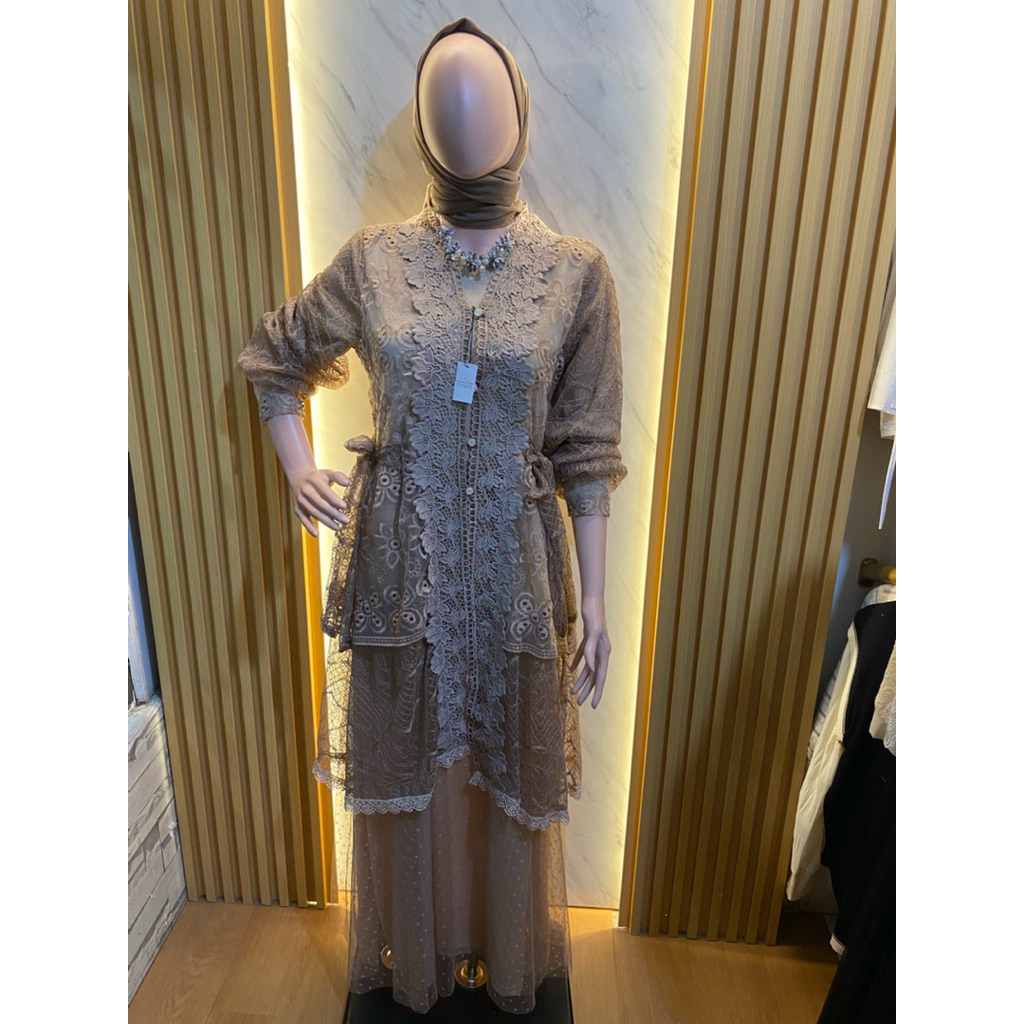 SEMESTA Dress Outer Wanita/Dress brokat wanita/Gamis wanita inner outer lepas pasang