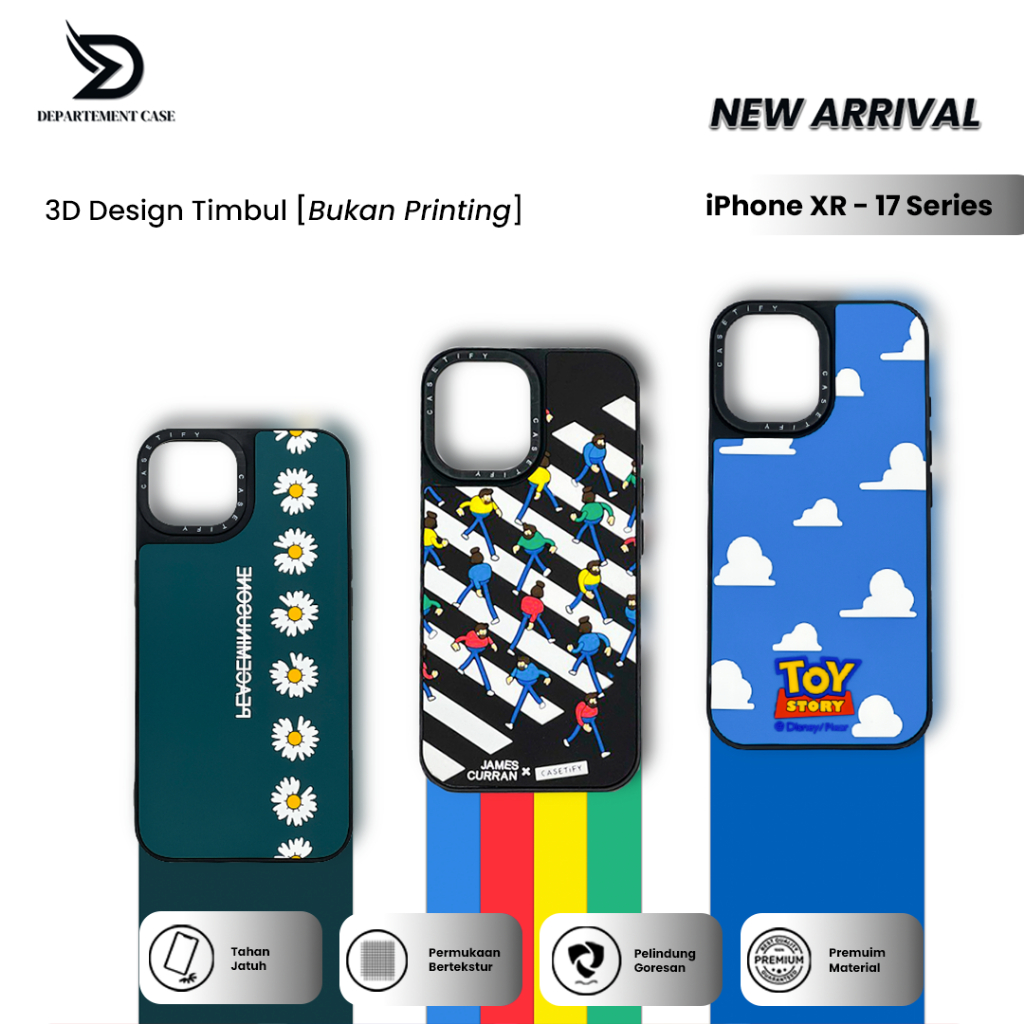 Dept Case Iphone 7/8/Xs Max/Xr/11/12/13/14/15/16/17 Pro Max Plus Mini Motif Gambar 3D toy story bung
