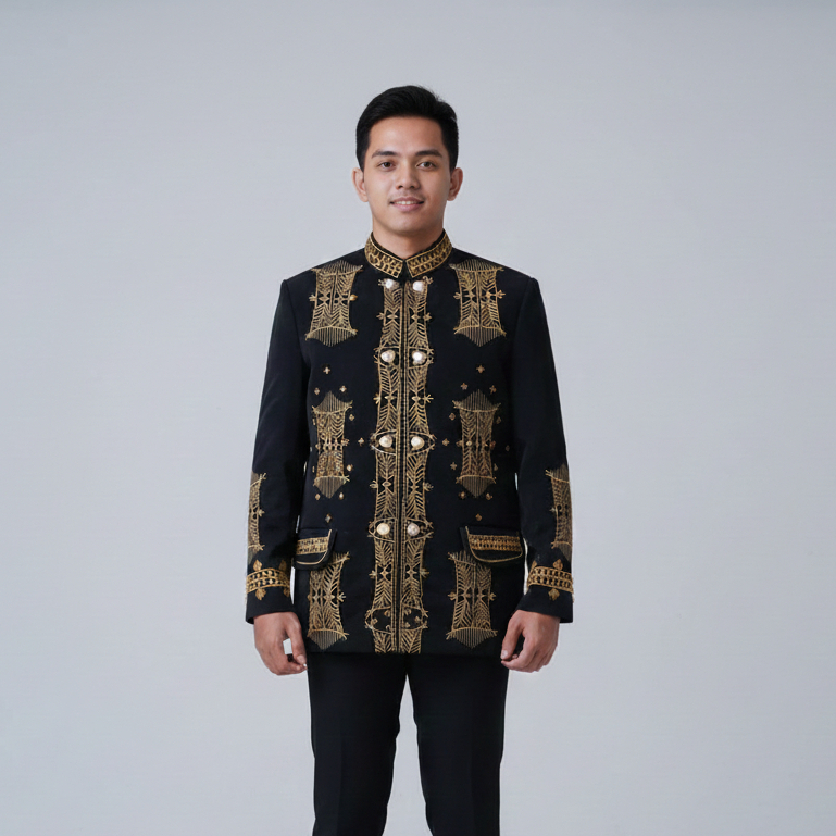 Baju Pengantin Adat Aceh Melayu Cowok Model "D"