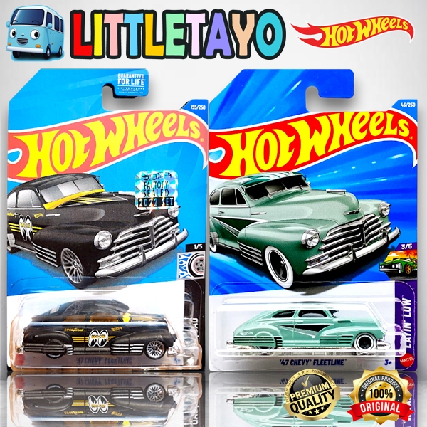 Hot Wheels 47 1947 Chevy Fleetline Kuning Hijau Hitam Factory Sealed Diecast Mobil Muscle Classic