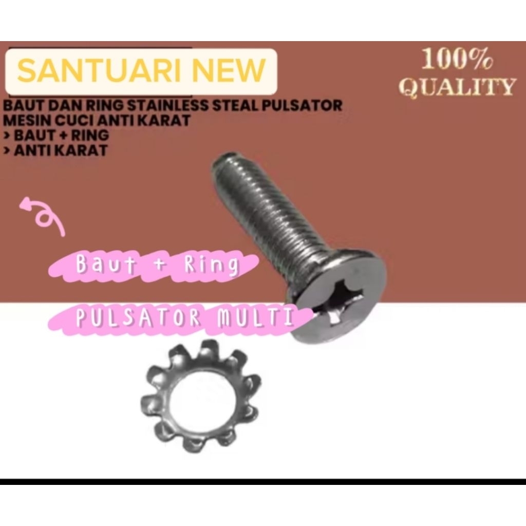 BAUT + RING PULSATOR MESIN CUCI / MUR PULSATOR MESIN CUCI