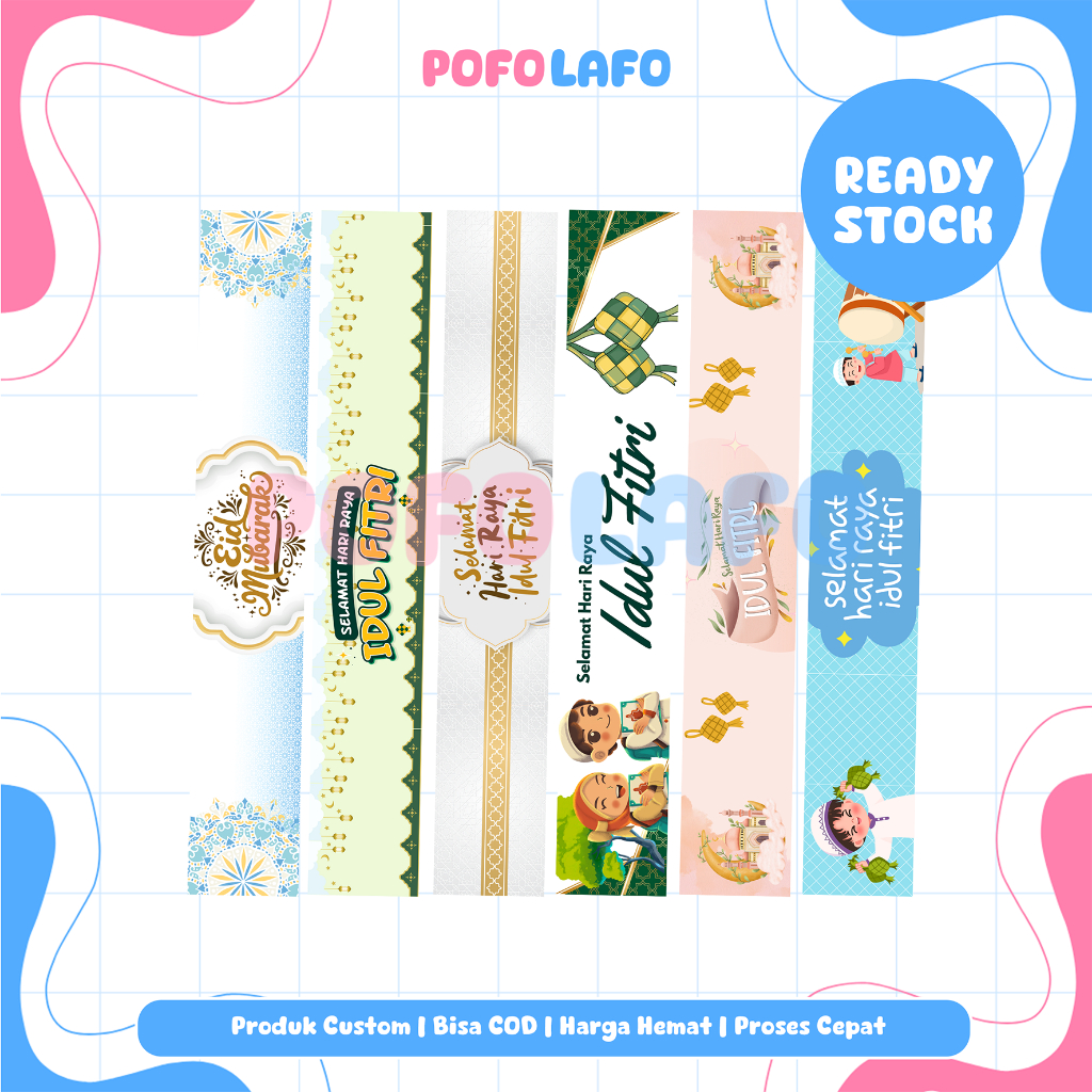 PAPER BELT IDUL FITRI ROLL PAPER BELT LEBARAN PAPER SLEEVE IDUL FITRI PAPER TOPLES KUE KERING PAPER 
