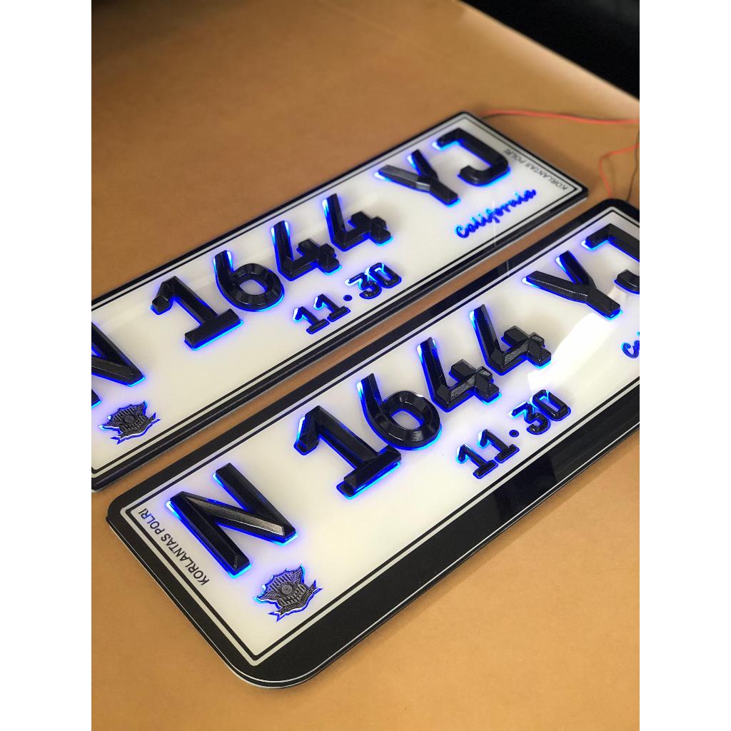 Platr Nomor Mobil / Plat Nomor Mobil timbul Led