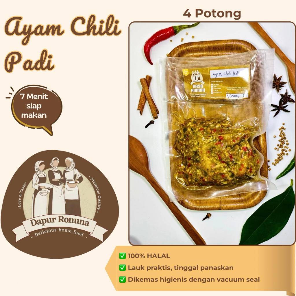 Rasa Rumah | Ayam Chili Padi | Lauk Frozen makanan instan,praktis tanpa pengawet