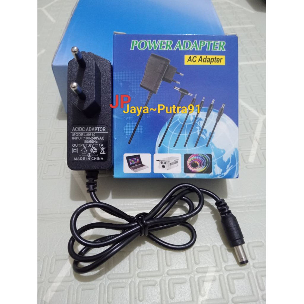 Adaptor DC 6V 1A /adaptor DC 6 volt 1 ampere