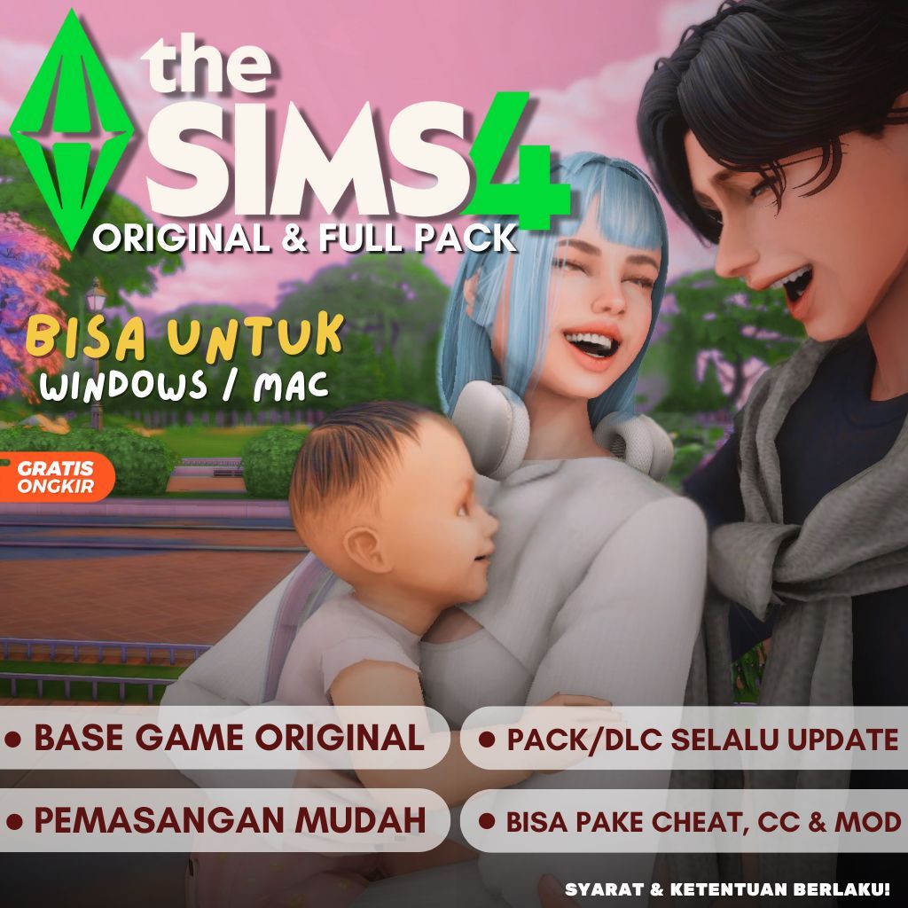 The Sims 4 Deluxe Original + FULL PACK ALL DLCs + CC dan MODS
