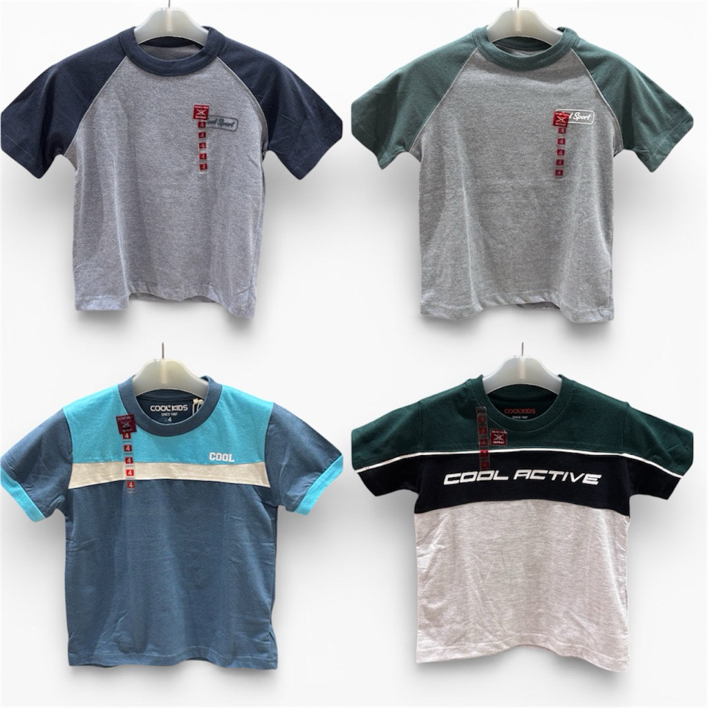 KAOS PENDEK ANAK LAKI LAKI ORIGINAL BRAND COOL KIDS (4-14 Tahun)