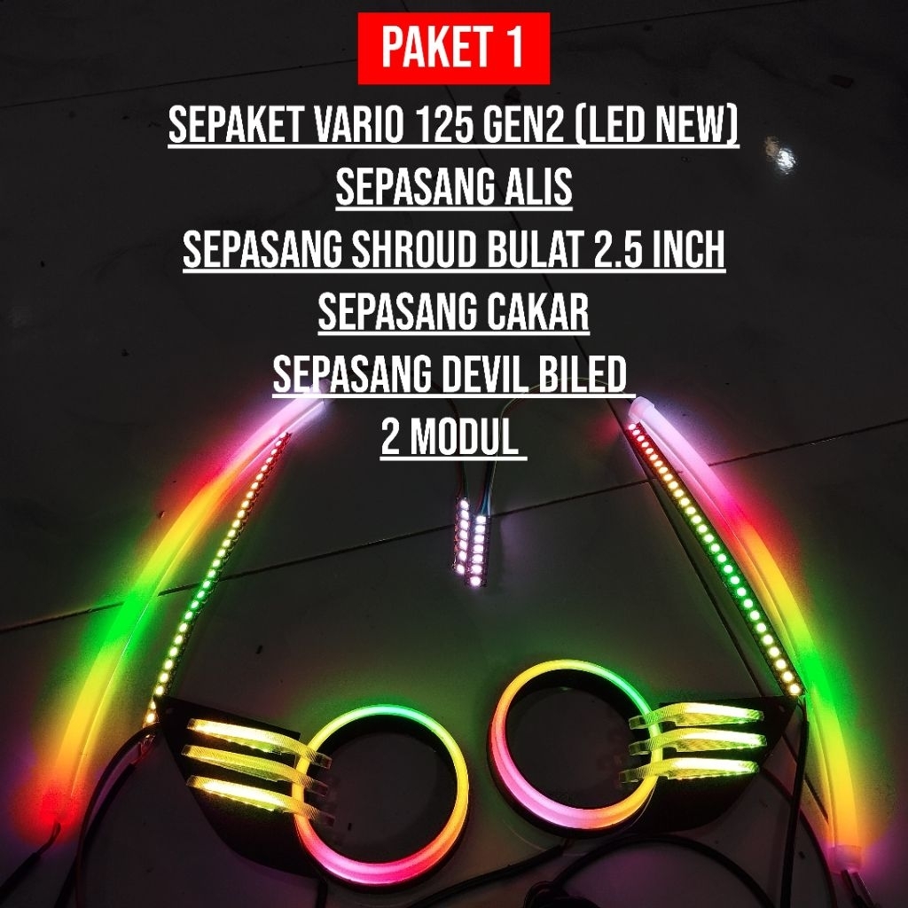 SEPAKET CAKAR ALIS SHROUD DAN DEVIL BILED VARIO 125 GEN 2 (LED NEW)