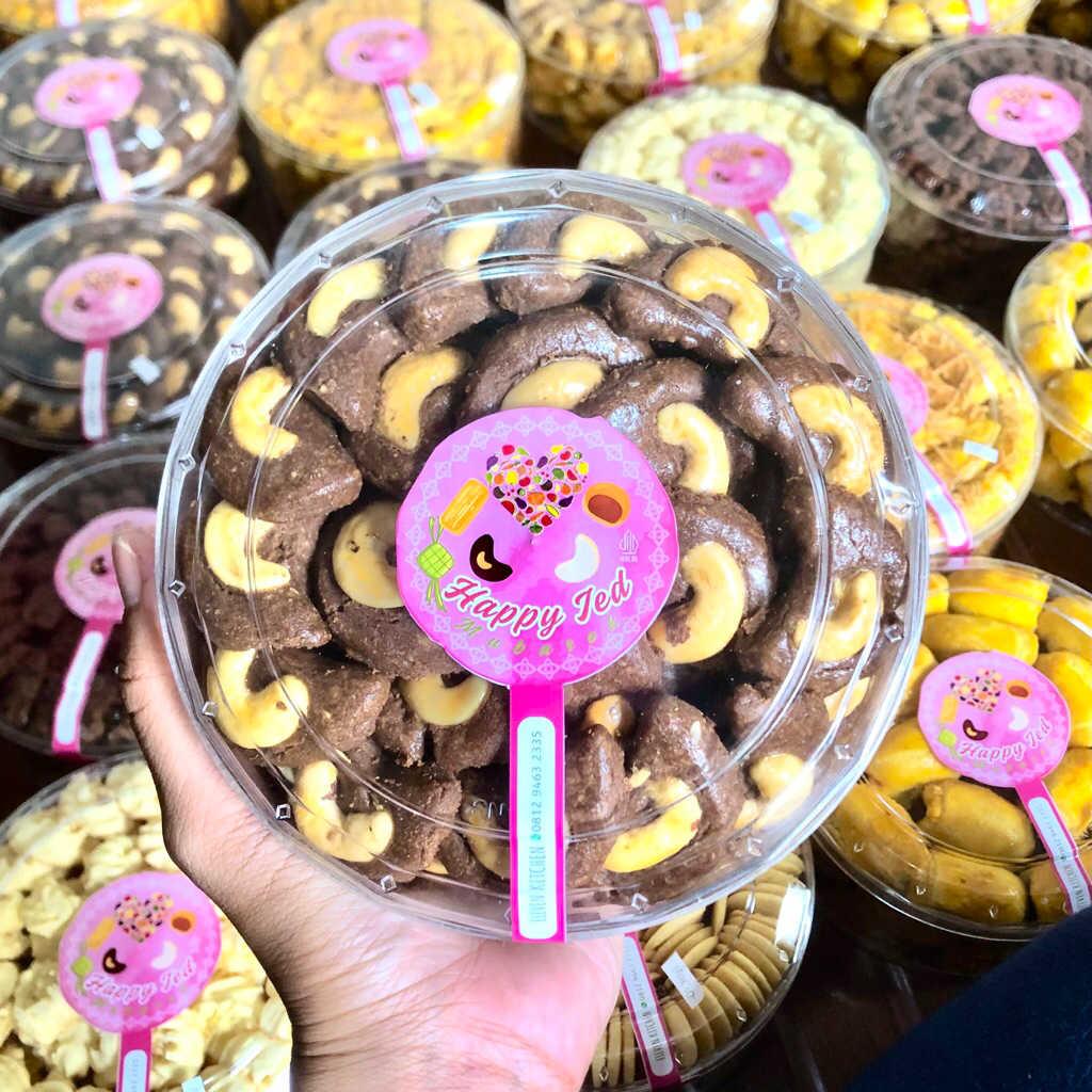 Kue Lebaran Coklat Kacang Mede - Toples 500gr, Cokelat Mente