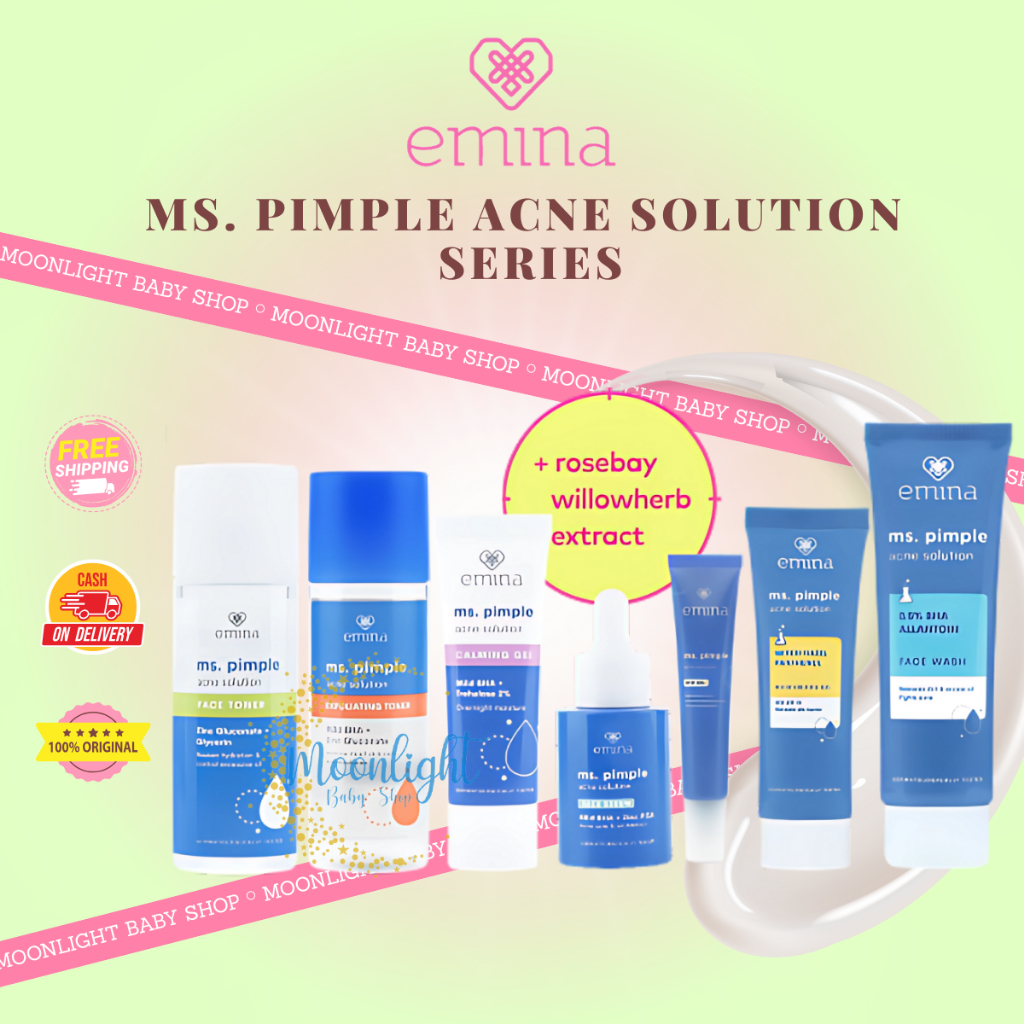 EMINA Ms Pimple Acne Solution Series Face Wash Toner Moisturizing Gel Spot | Sebum Fighter