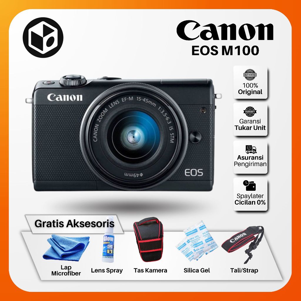 Mirrorless Canon M100 - Camera Digital Wifi - Bukan Canon EOS M10 M3 M6
