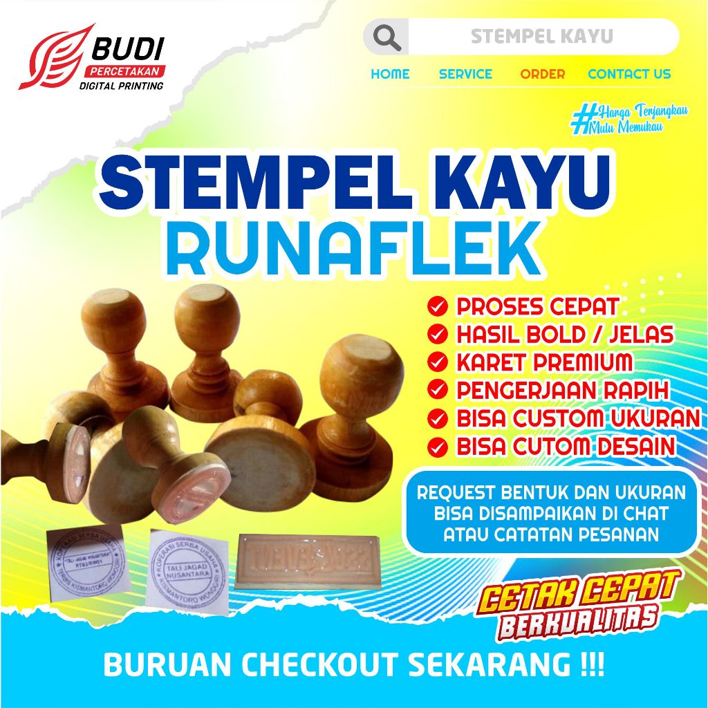 FREE DESAIN - Stempel Kayu I Stempel Kayu Custom I Stempel Kayu Panitia I Stempel Kayu Instansi