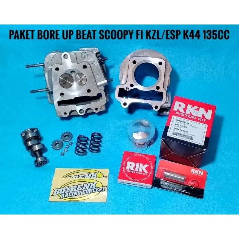 PAKET BORE UP BEAT KVY/KZL/K44 125CC-150CC HARIAN PAKET BLOK HEAD BEAT BORE UP - BOYRENK RACING CONC
