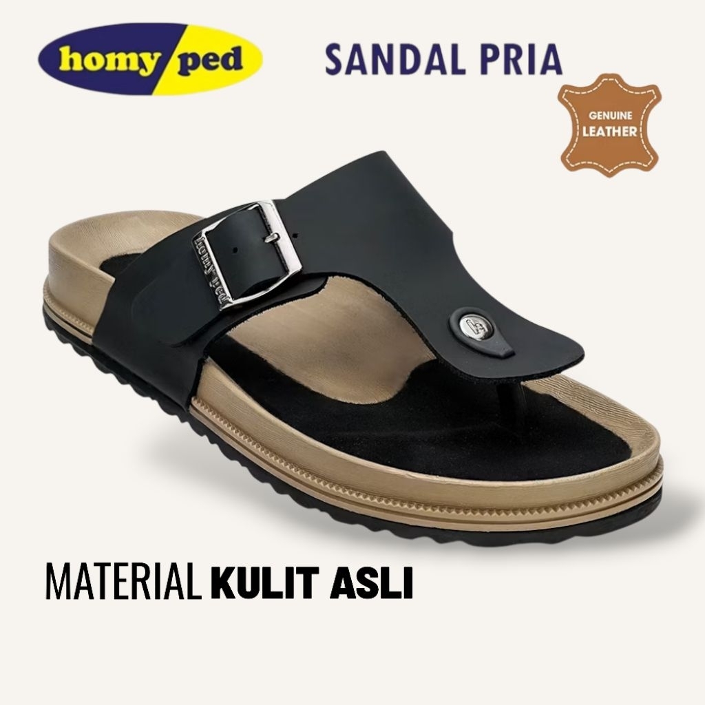 HOMYPED KAZARO 06 Sandal Pria Kulit Asli Original Berkualitas