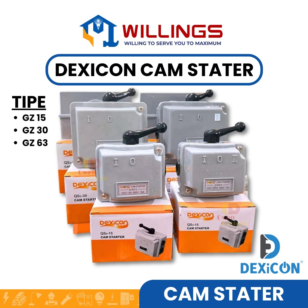 WILLINGS - DEXICON CAM STARTER GZ HANDLE 15 / 30 / 63 AMPERE