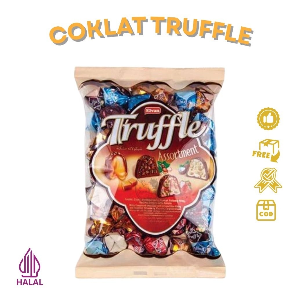 Coklat Elvan Truffle Chocolate 1kg Arab Truffle Turki Bpom Halal