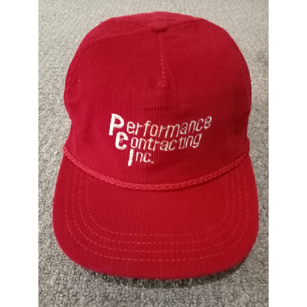 RARE Vintage Corduroy PCI Embroidered Rope Snapback Cap OstermanAPI  'USA'