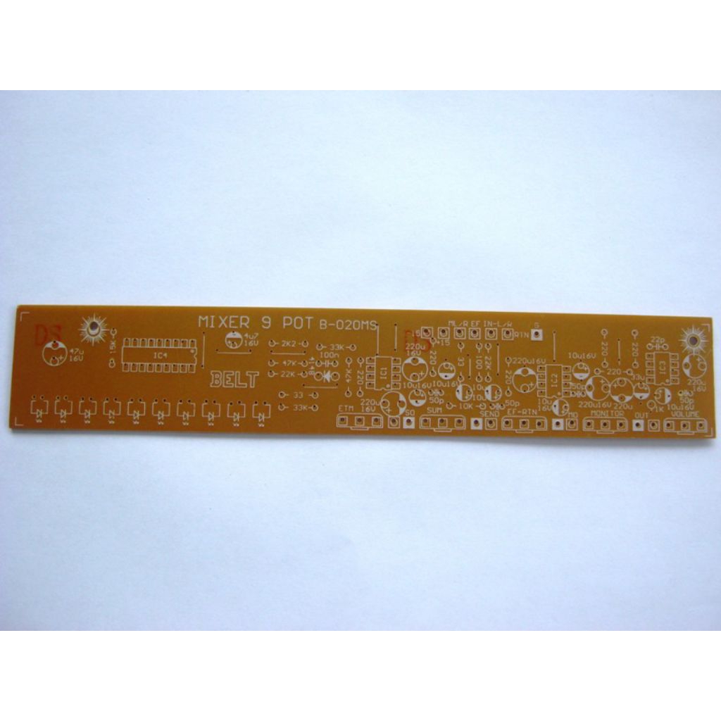 PCB mixer amp 9 potensio