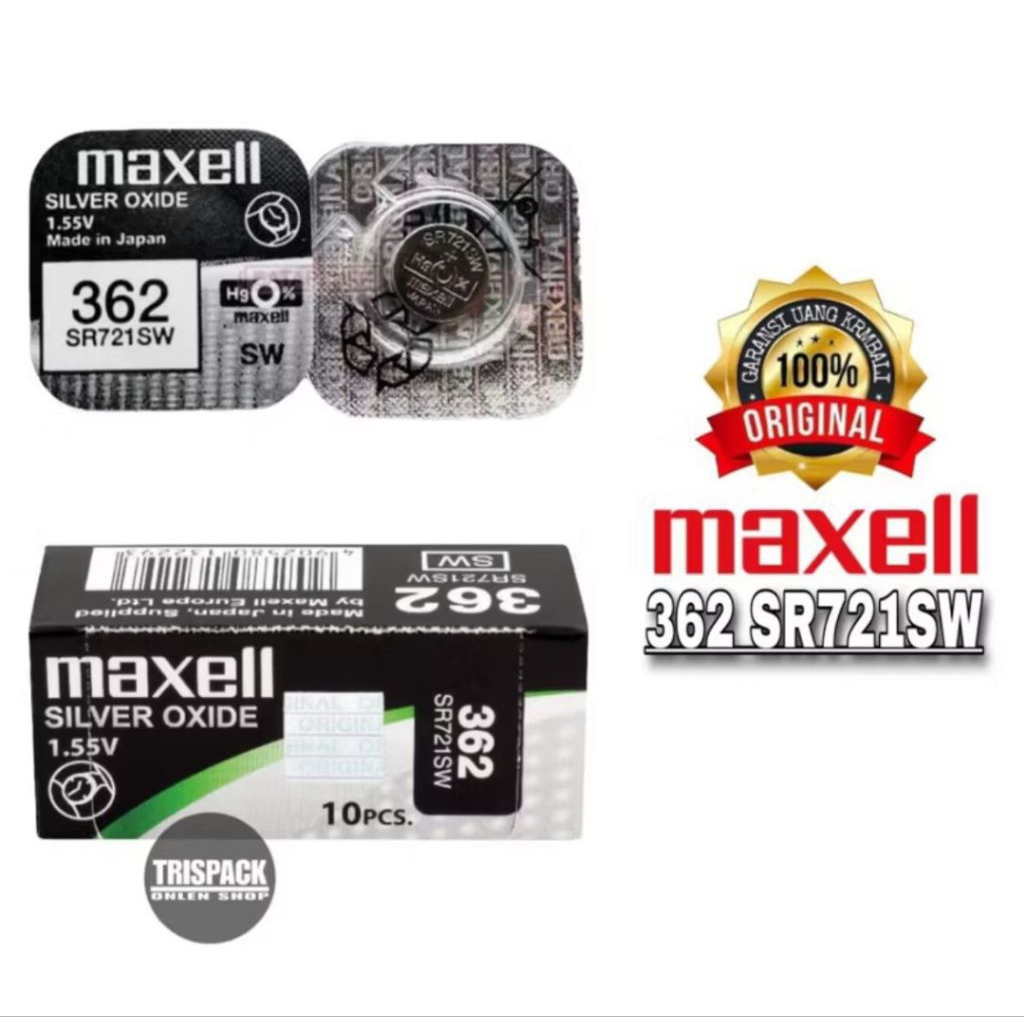 Baterai Maxell 362 SR721SW Original 1 pcs Baterai(PB)